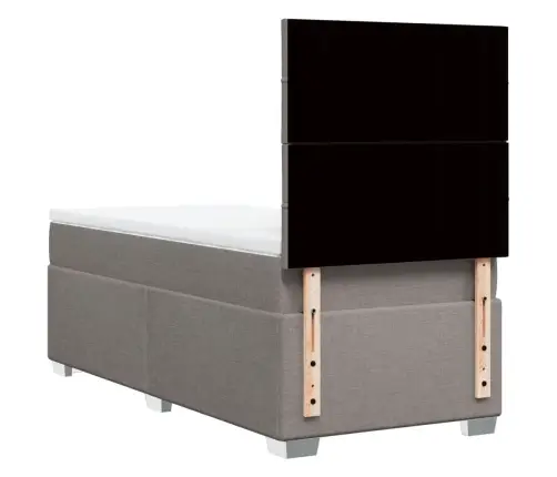 Lova Su Spyruoklėmis Ir Čiužiniu, Taupe, 100X200cm Audinys