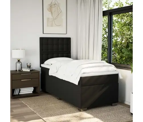 Kontinentaalvoodi Madratsiga, Must, 100X200 cm Kangas