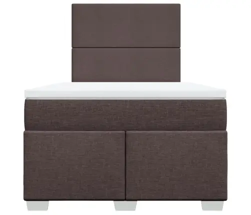 Atsperu Gulta Ar Matraci, Tumši Brūns Audums, 120X190 Cm Vidaxl