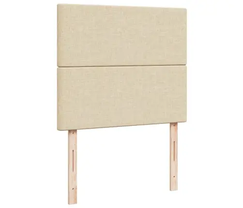 Lova Su Spyruoklėmis Ir Čiužiniu, Kreminė, 120X190cm Audinys