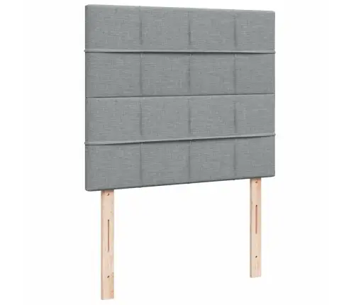 Atsperu Gulta Ar Matraci, Gaiši Pelēka Audums, 120X190 Cm Vidaxl