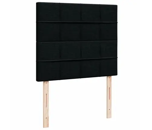 Atsperu Gulta Ar Matraci, Melns Audums, 120X190 Cm Vidaxl