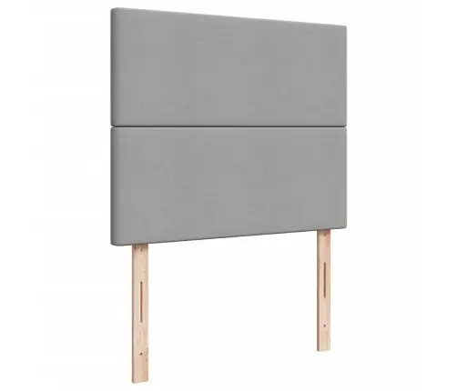 Atsperu Gulta Ar Matraci, Gaiši Pelēka Audums, 120X200Cm Vidaxl