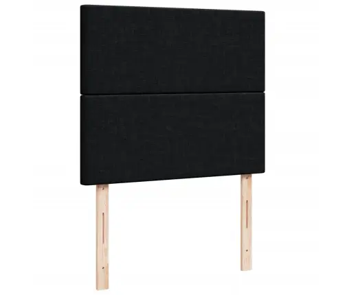 Atsperu Gultas Rāmis Ar Matraci, Melna Audums, 120X200 Cm Vidaxl