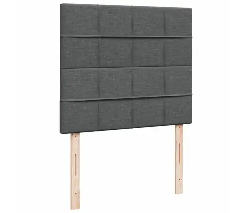 Atsperu Gulta Ar Matraci, Tumši Pelēka Audums, 120X200Cm Vidaxl