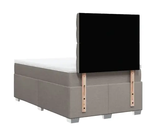 Lova Su Spyruoklėmis Ir Čiužiniu, Taupe, 120X200 cm Audinys