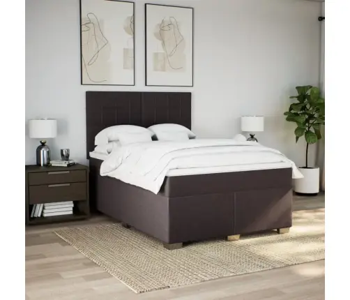 Kontinentaalvoodi Madratsiga, Tumepruun, 140X190 cm Kangas