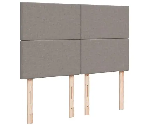 Lova Su Spyruoklėmis Ir Čiužiniu, Taupe, 140X200 cm Audinys