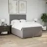 Lova Su Spyruoklėmis Ir Čiužiniu, Taupe, 160X200 cm Audinys