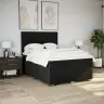 Atsperu Gulta Ar Matraci, Melns, 160X200 Cm, Audums Vidaxl