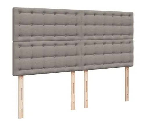 Atsperu Gulta Ar Matraci, Pelēkbrūns, 180X200 Cm, Audums Vidaxl