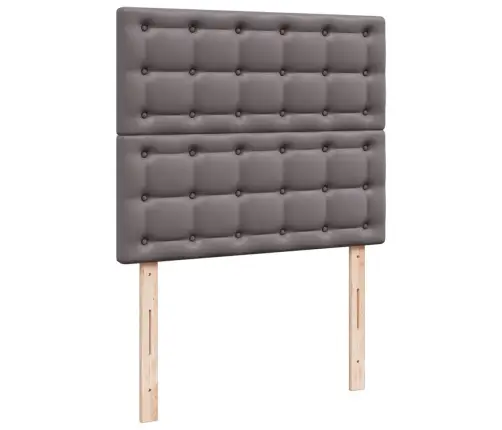 Lova Su Spyruoklėmis/Čiužiniu, Pilka, 120X190cm Dirbtinė Oda