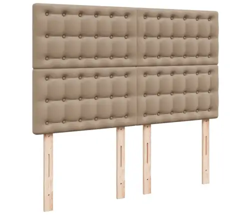 Lova Su Spyruoklėmis/Čiužiniu, Kapučino,160X200cm Dirbtinė Oda