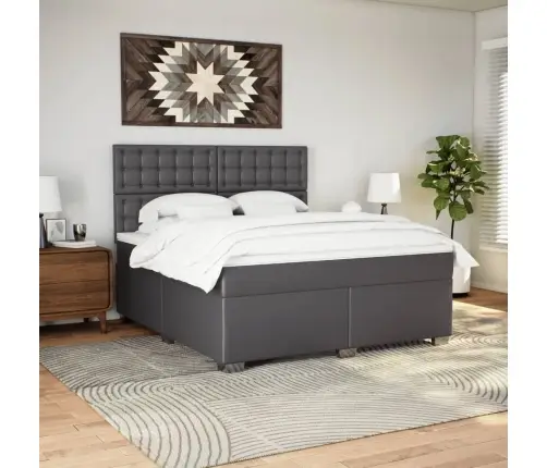 Kontinentaalvoodi Madratsiga, Hall, 180X200 cm Kunstnahk