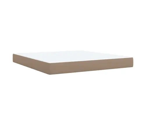 Atsperu Gulta Ar Matraci, Kapučīno, 180X200 Cm, Mākslīgā Āda Vidaxl