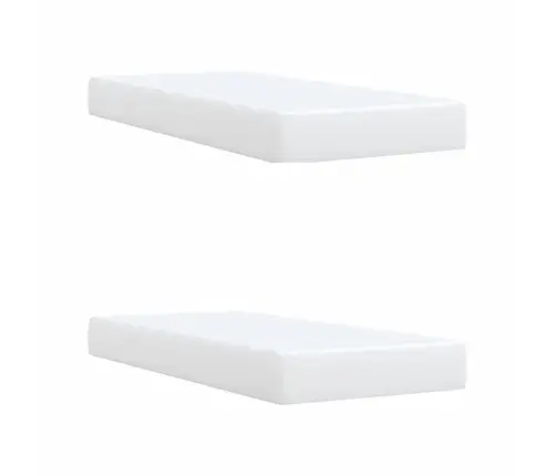 Lova Su Spyruoklėmis/Čiužiniu, Balta, 200X200cm Dirbtinė Oda