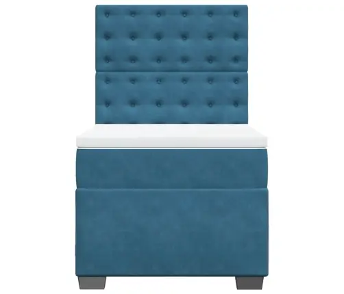 Kontinentaalvoodi Madratsiga, Sinine, 80X200 cm Samet