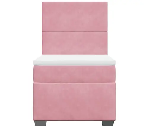 Kontinentaalvoodi Madratsiga, Roosa, 100X200 cm Samet