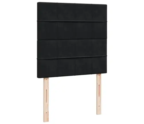 Kontinentaalvoodi Madratsiga, Must, 100X200 cm Samet