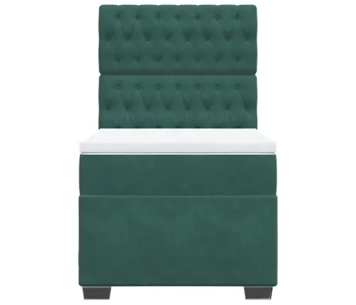 Kontinentaalvoodi Madratsiga, Tumeroheline, 100X200 cm Samet