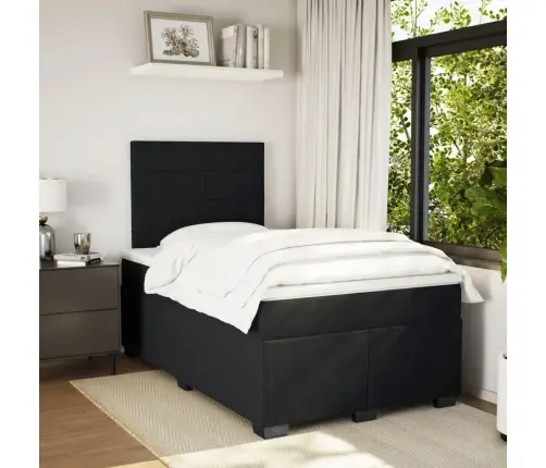 Kontinentaalvoodi Madratsi, Must, 120X190 cm Samet