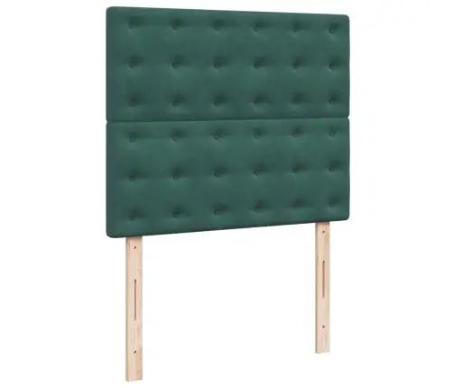 Lova Su Spyruoklėmis Ir Čiužiniu, Žalia, 120X190cm Aksomas