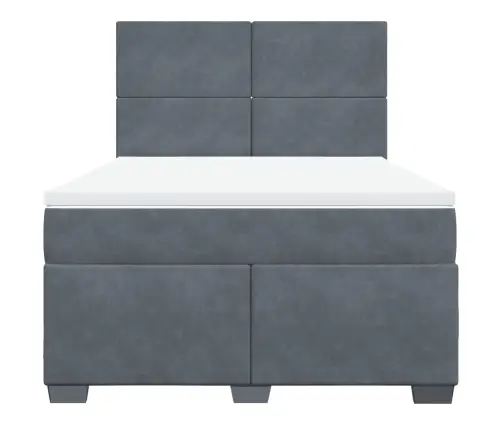 Kontinentaalvoodi Madratsiga,Tumehall, 140X190 cm Samet