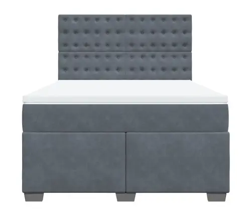 Kontinentaalvoodi Madratsiga, Tumehall, 140X200 cm Samet