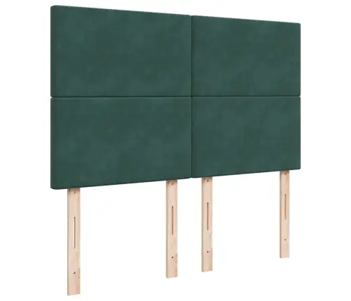 Kontinentaalvoodi Madratsiga, Tumeroheline, 160X200 cm Samet