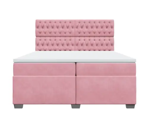 Kontinentaalvoodi Madratsiga, Roosa, 200X200 cm Samet