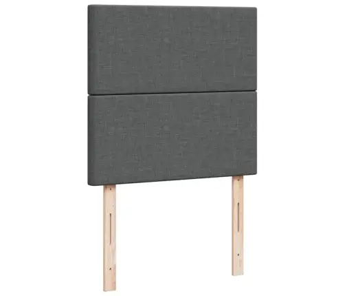 Atsperu Gultas Rāmis Ar Matraci, Tumši Pelēka, 80X200Cm, Audums Vidaxl