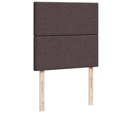 Atsperu Gultas Rāmis Ar Matraci, Tumši Brūna, 80X200 Cm, Audums Vidaxl