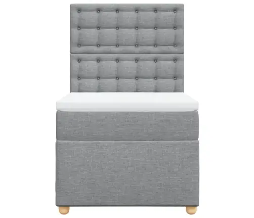 Kontinentaalvoodi Madratsiga, Helehall, 80X200 cm Kangas