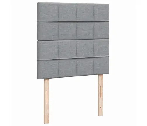 Lova Su Spyruoklėmis Ir Čiužiniu, Pilka, 90X190 cm Audinys