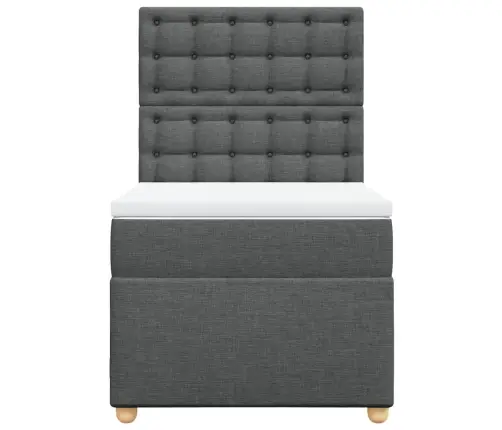 Kontinentaalvoodi Madratsiga, Tumehall, 90X190 cm Kangas