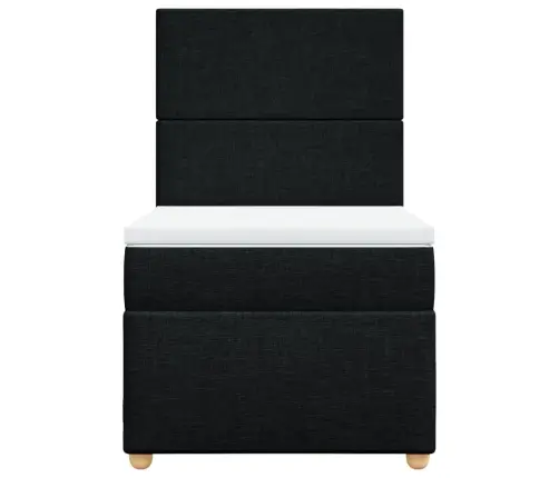 Kontinentaalvoodi Madratsiga, Must, 90X200 cm Kangas