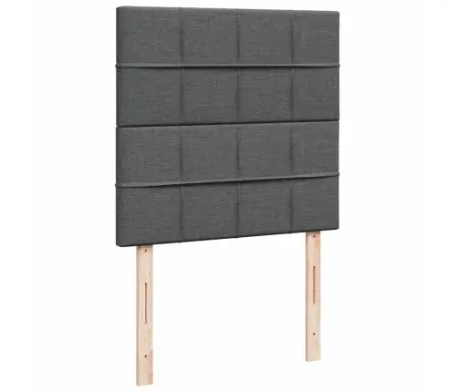 Lova Su Spyruoklėmis Ir Čiužiniu, Tamsiai Pilka, 90X200 Cm