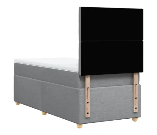 Kontinentaalvoodi Madratsiga, Helehall, 90X200 cm Kangas