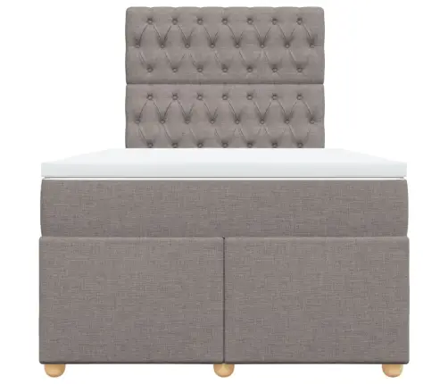 Lova Su Spyruoklėmis Ir Čiužiniu, Taupe, 120X190cm Audinys