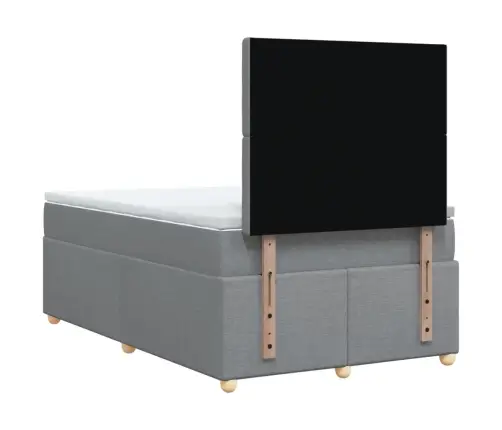 Kontinentaalvoodi Madratsiga, Helehall, 120 X 190 cm Kangas