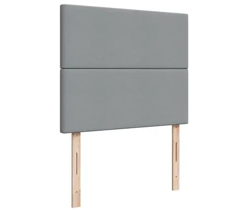 Atsperu Gulta Ar Matraci, Gaiši Pelēka Audums, 120X200Cm Vidaxl