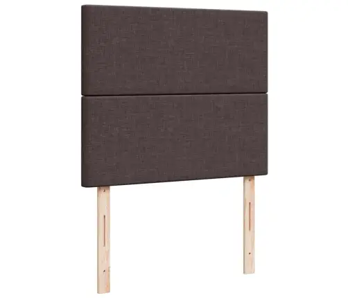 Atsperu Gultas Rāmis Ar Matraci, Tumši Brūna, 120X200Cm, Audums Vidaxl