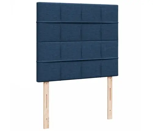 Lova Su Spyruoklėmis Ir Čiužiniu, Mėlyna, 120X200 cm Audinys