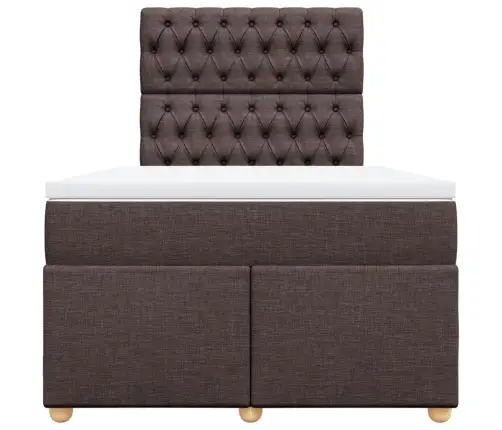 Lova Su Spyruoklėmis Ir Čiužiniu, Ruda, 120X200 cm Audinys