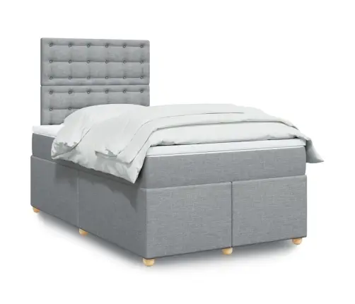 Kontinentaalvoodi Madratsiga, Helehall, 120X200 cm Kangas