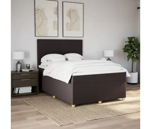 Kontinentaalvoodi Madratsiga, Tumepruun, 140X190 cm Kangas