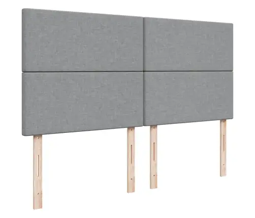 Atsperu Gulta Ar Matraci, Gaiši Pelēka Audums, 180X200 Cm Vidaxl