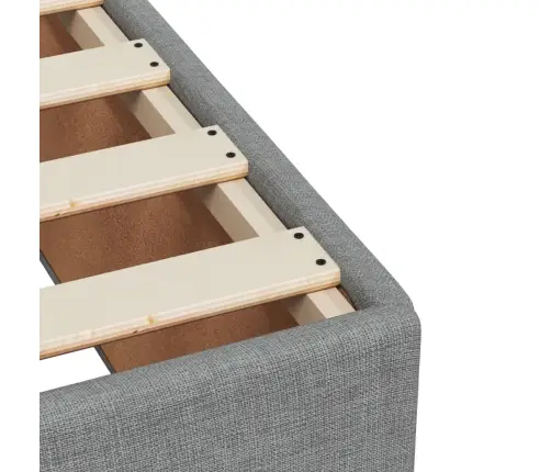 Lova Su Spyruoklėmis Ir Čiužiniu, Pilka, 180X200cm Audinys