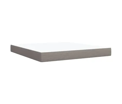 Atsperu Gulta Ar Matraci, Pelēkbrūns, 180X200 Cm, Audums Vidaxl