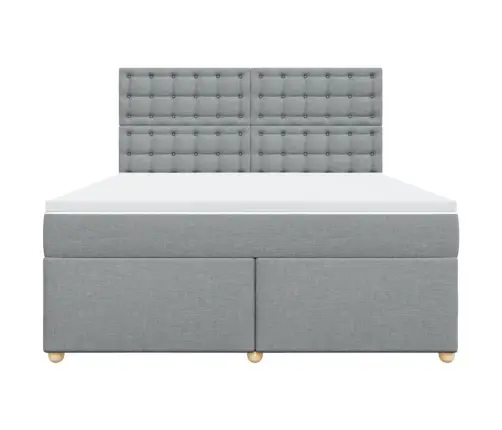 Kontinentaalvoodi Madratsiga, Helehall, 180X200 cm Kangas